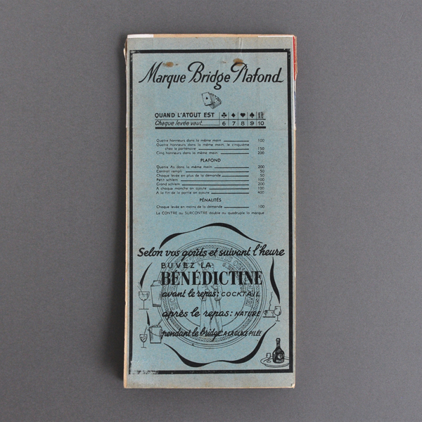 �t�����X�@�L���t�� �u���b�W�̃X�R�A�J�[�h ��BENEDICTINE��